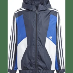Colorblock 3-Streifen Regular Fit Windbreaker Kinder Schlupfjacke