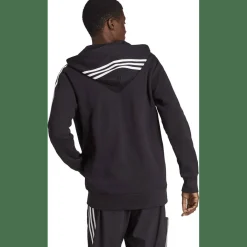 Essentials French Terry 3-Streifen Kapuzensweater Herren Kapuzensweater
