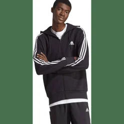 Essentials French Terry 3-Streifen Kapuzensweater Herren Kapuzensweater