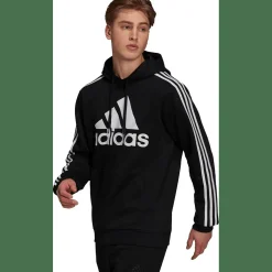 Essentials Fleece 3-Streifen Logo Hoodie Herren Kapuzensweater