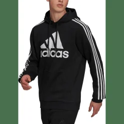 Essentials Fleece 3-Streifen Logo Hoodie Herren Kapuzensweater