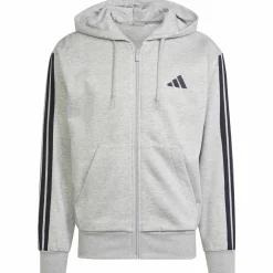 Essentials 3-Streifen Herren Kapuzensweater