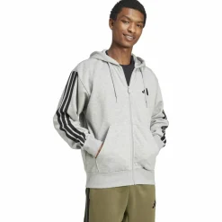 Essentials 3-Streifen Herren Kapuzensweater