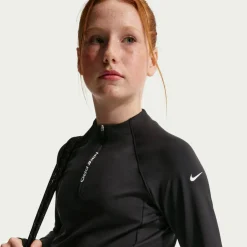 Pro Dri-Fit Half-Zip Long Sleeve Mädchen T-Shirt