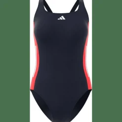 3-Streifen Colorblock Badeanzug Damen Badeanzug