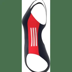 3-Streifen Colorblock Badeanzug Damen Badeanzug