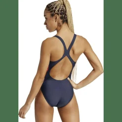 3-Streifen Colorblock Badeanzug Damen Badeanzug