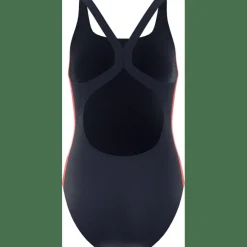 3-Streifen Colorblock Badeanzug Damen Badeanzug