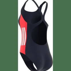 3-Streifen Colorblock Badeanzug Damen Badeanzug