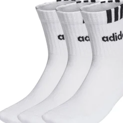 3-Streifen Linear Half-Crew Cushioned 3er-Pack Kinder Socken